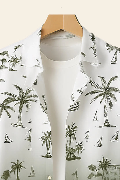 Green Shady Men's Casual Half Sleeve Shirt and Full Pant Set - XPCRDF
