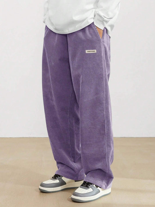 Purple  Color Mens Corduroy Cotton Pants Casual and Regular Fit Full size - XPPT